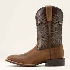 Ariat Sport Steer Skull Wide Square Toe Cowboy Boot