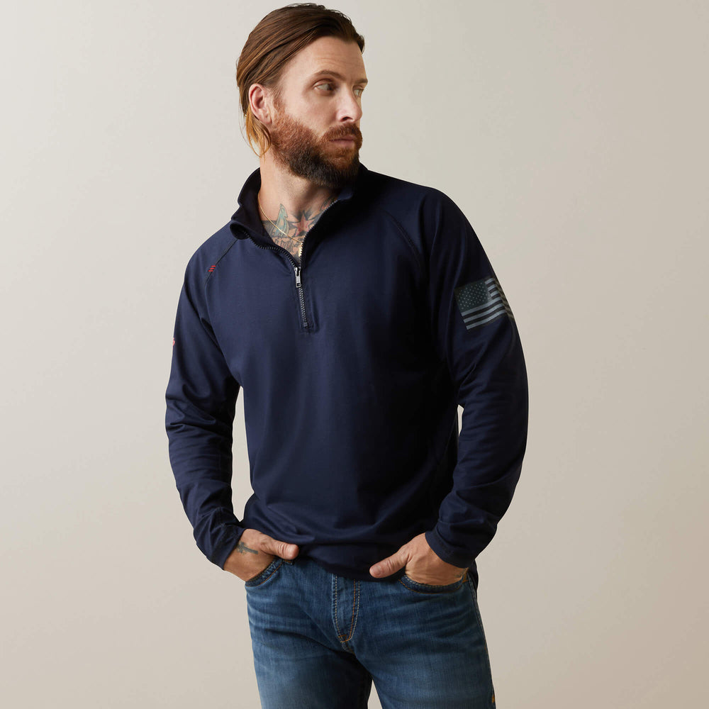 Ariat FR Combat Stretch Patriot 1/4 Zip Work Shirt