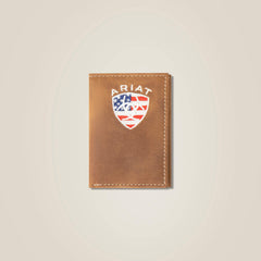 Ariat Flag Shield Trifold Wallet