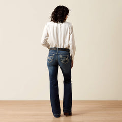 Ariat Trouser Mid Rise Stretch Entwined Wide Leg Jean