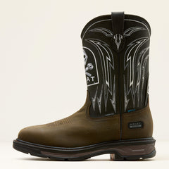 Ariat WorkHog XT Bolt Skull Waterproof Wide Square Toe Carbon Toe Work Boot