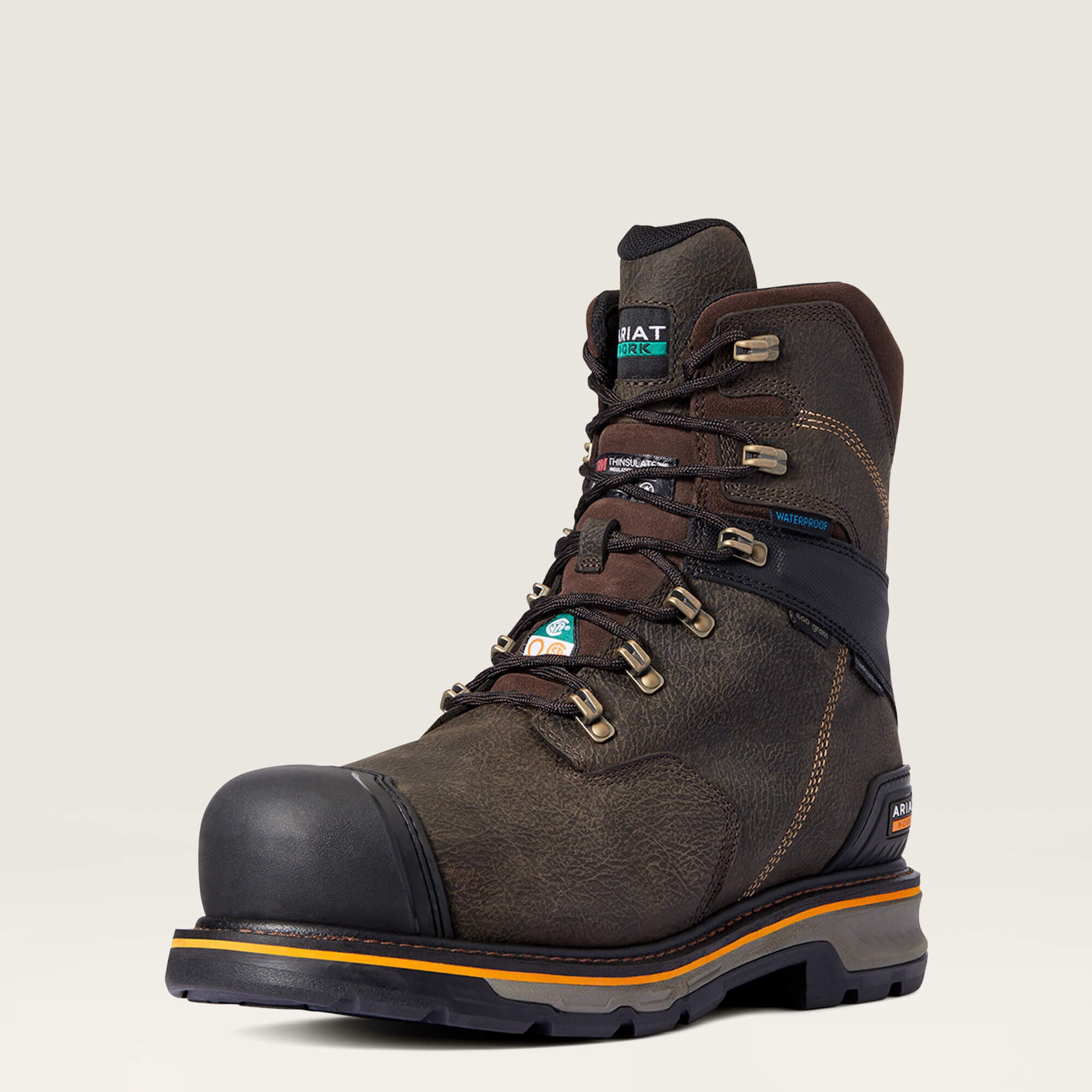 Ariat Stump Jumper 8" CSA Glacier Grip Waterproof 600g Composite Toe Work Boot