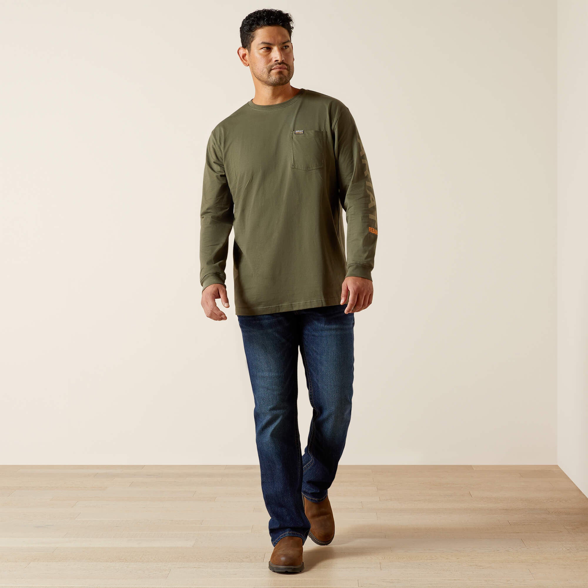 Ariat Rebar Cotton Strong Standard Logo Pocket T-Shirt