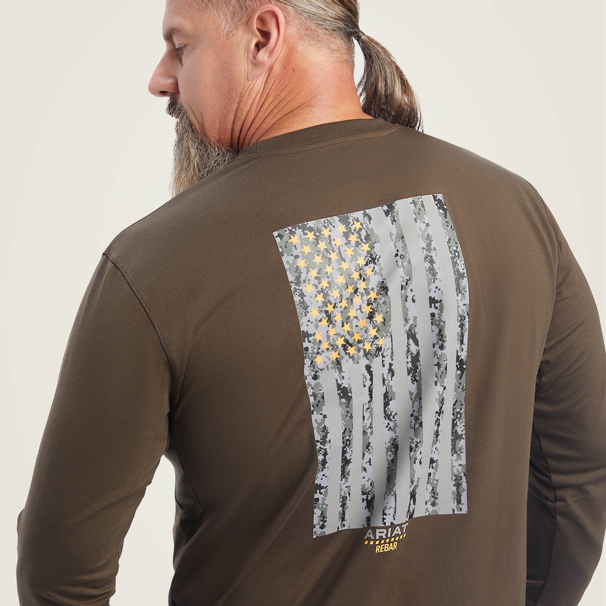 Ariat Rebar Workman Reflective Flag Graphic T-Shirt