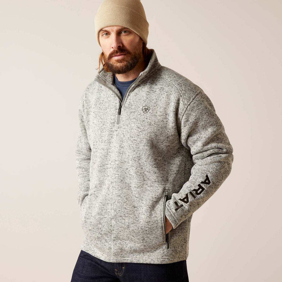 Ariat Caldwell Logo 1/4 Zip Sweater