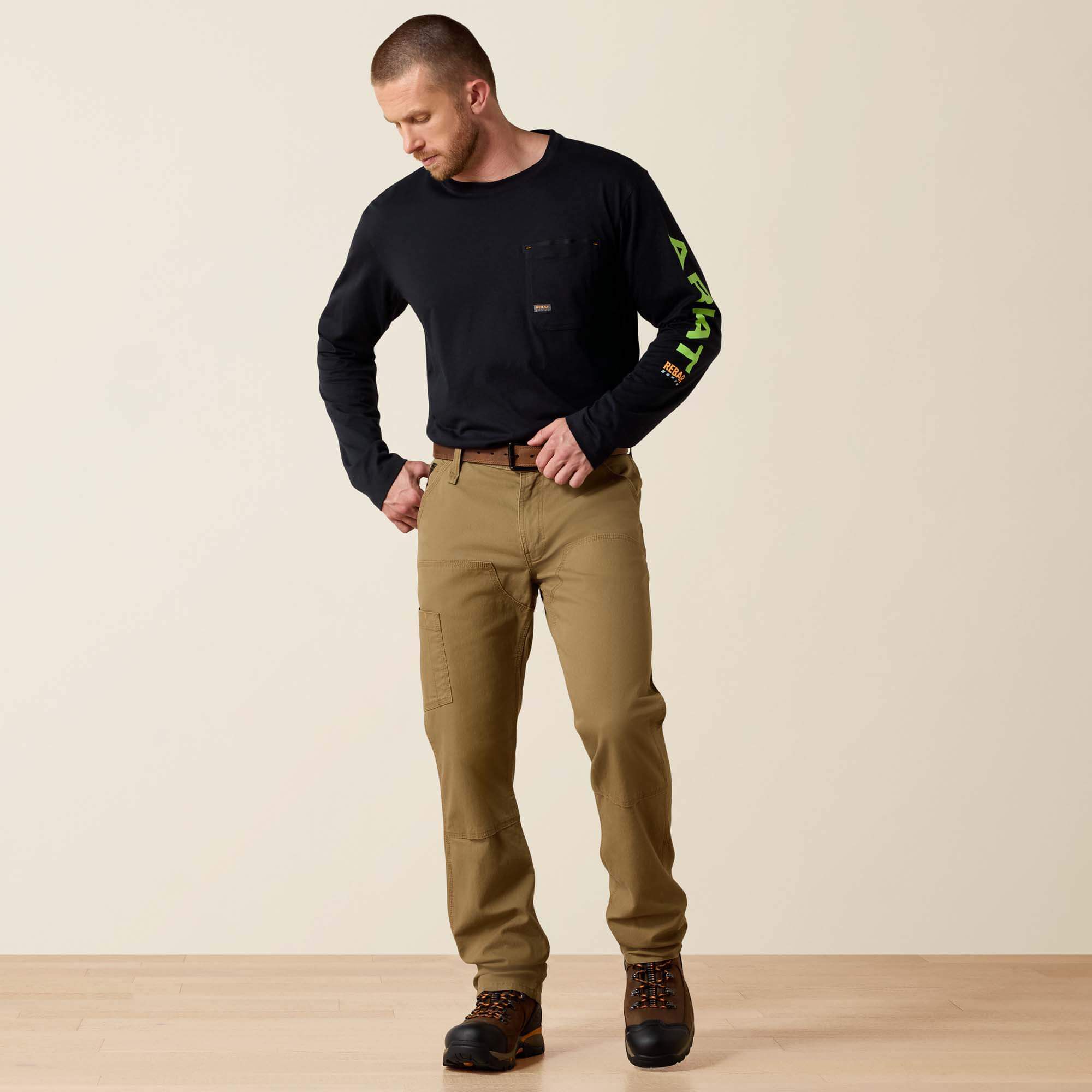 Ariat Rebar M4 Low Rise DuraStretch Made Tough Double Front Stackable Straight Leg Pant