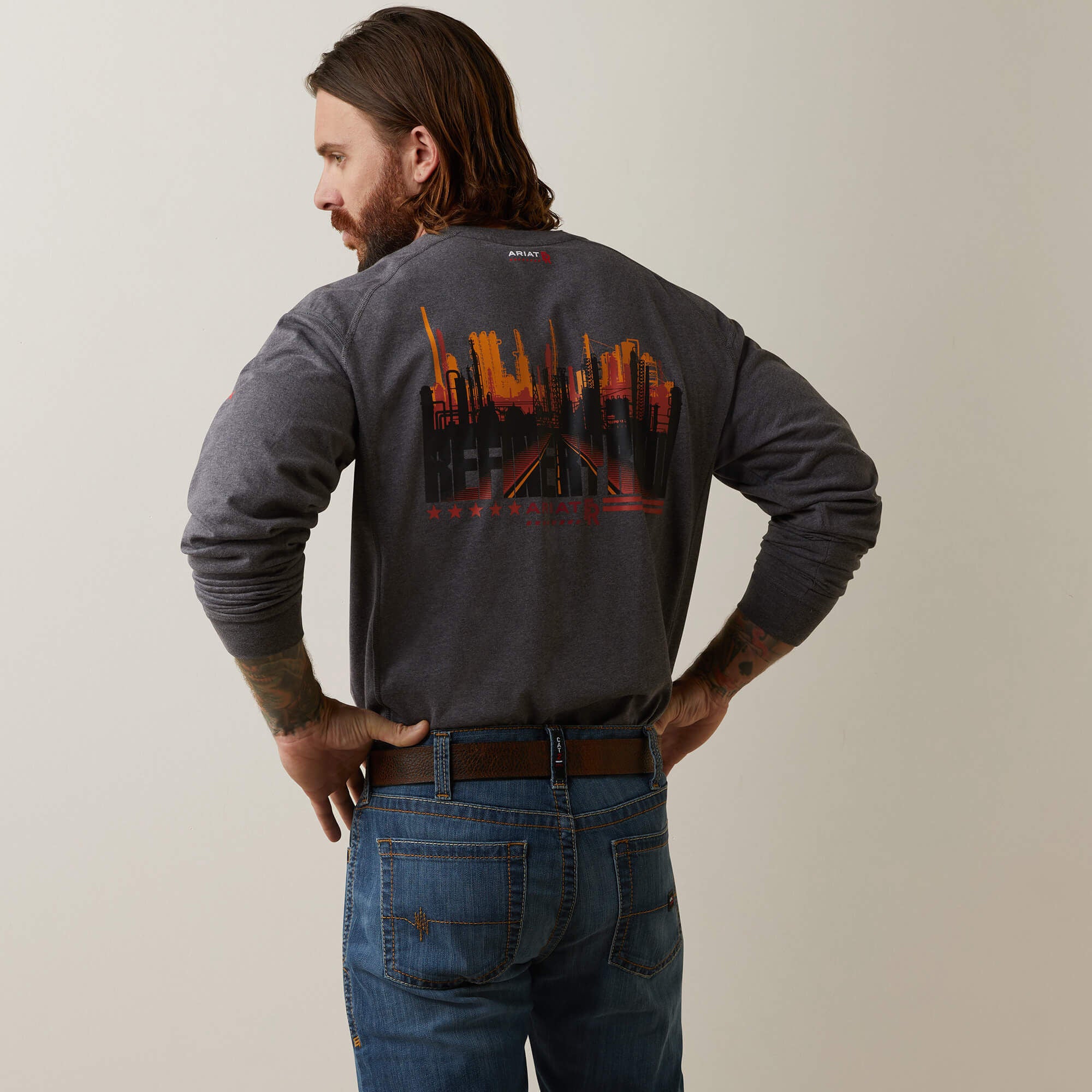 Ariat FR Air Refinery Row Graphic Henley Top