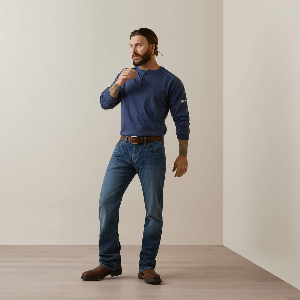 Ariat FR Air Refinery Row Graphic Henley Top