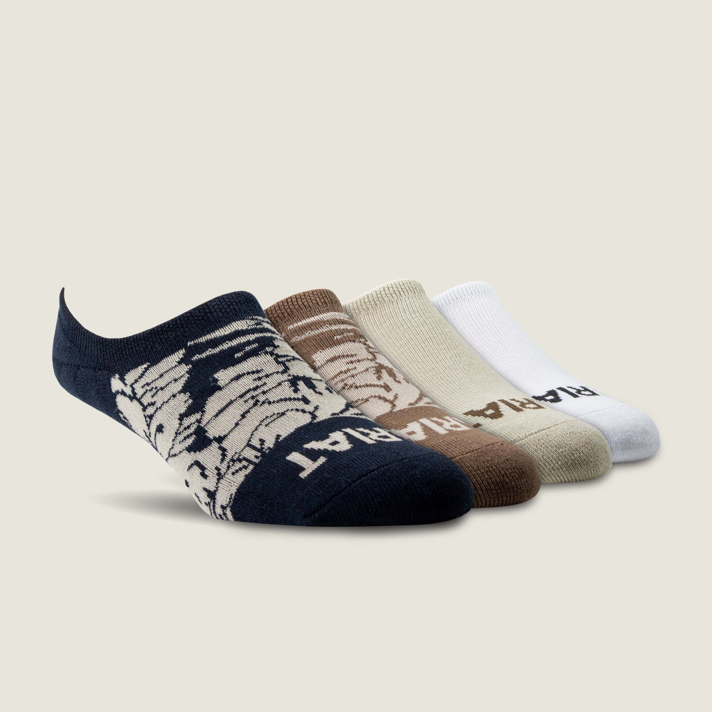 Ariat Hilo No Slip No Show Sock 4 Pair Multi Color Pack
