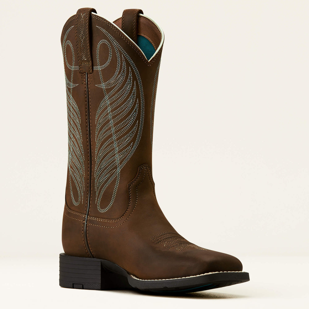 Ariat Round Up Wide Square Toe Western Boot