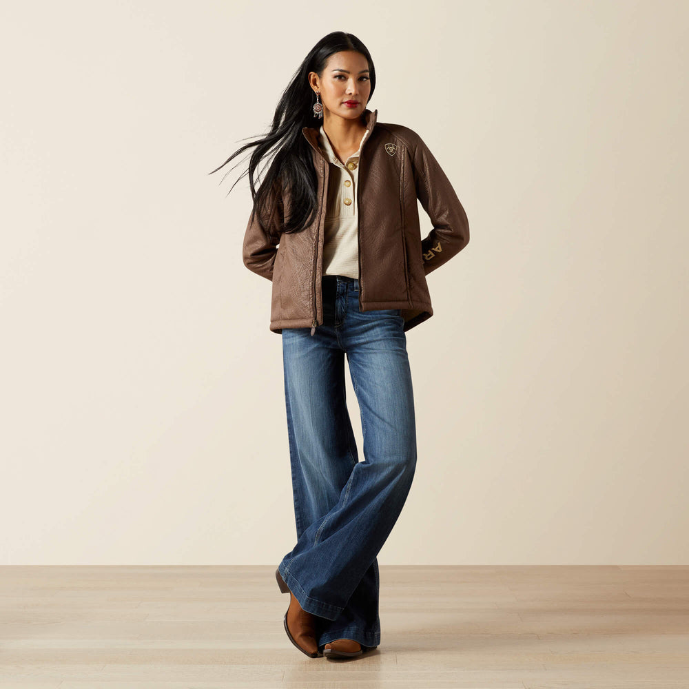 Ariat Ariat Logo Softshell Faux Leather Jacket