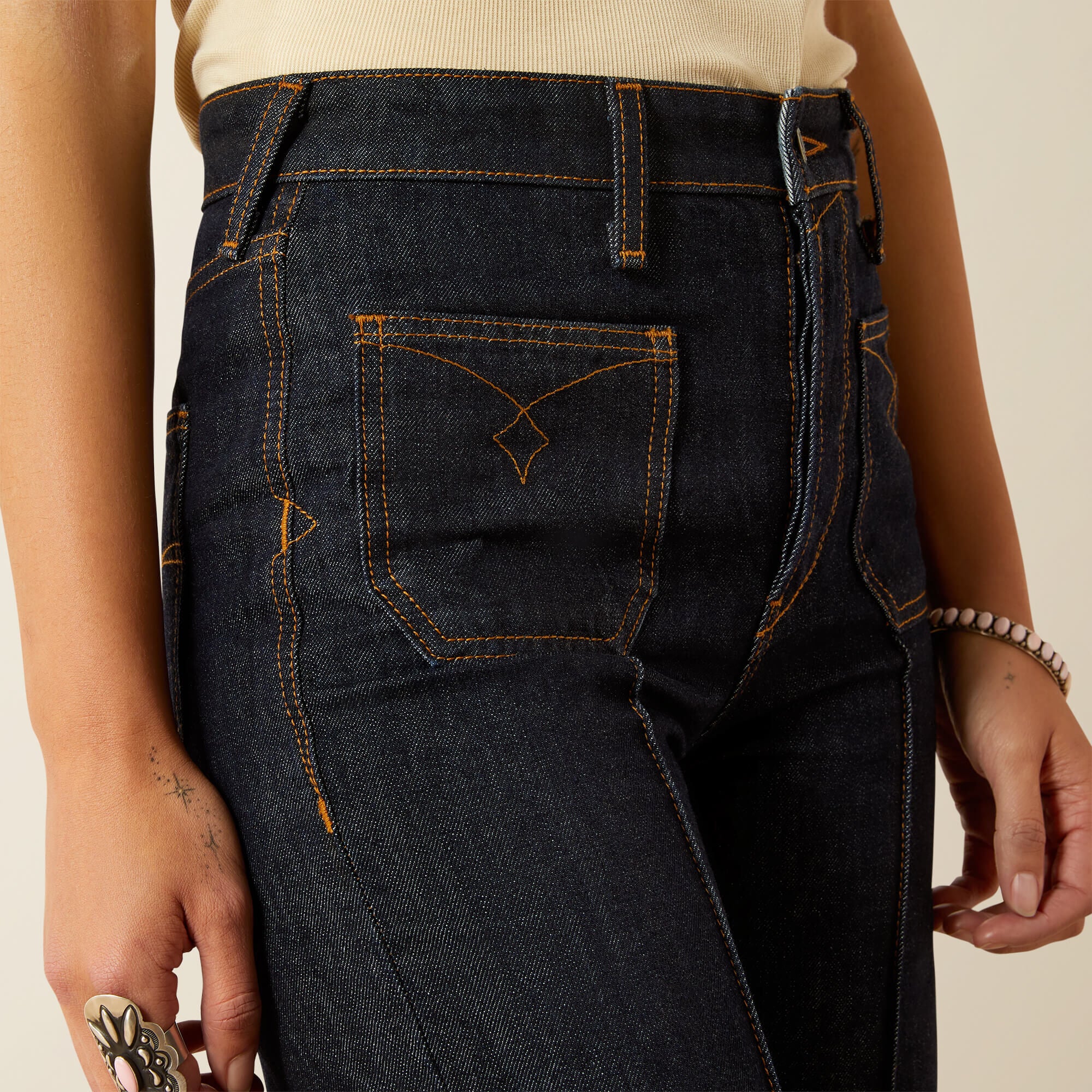 Ariat Ultra High Rise Tomboy Western Utility Wide Leg Jean